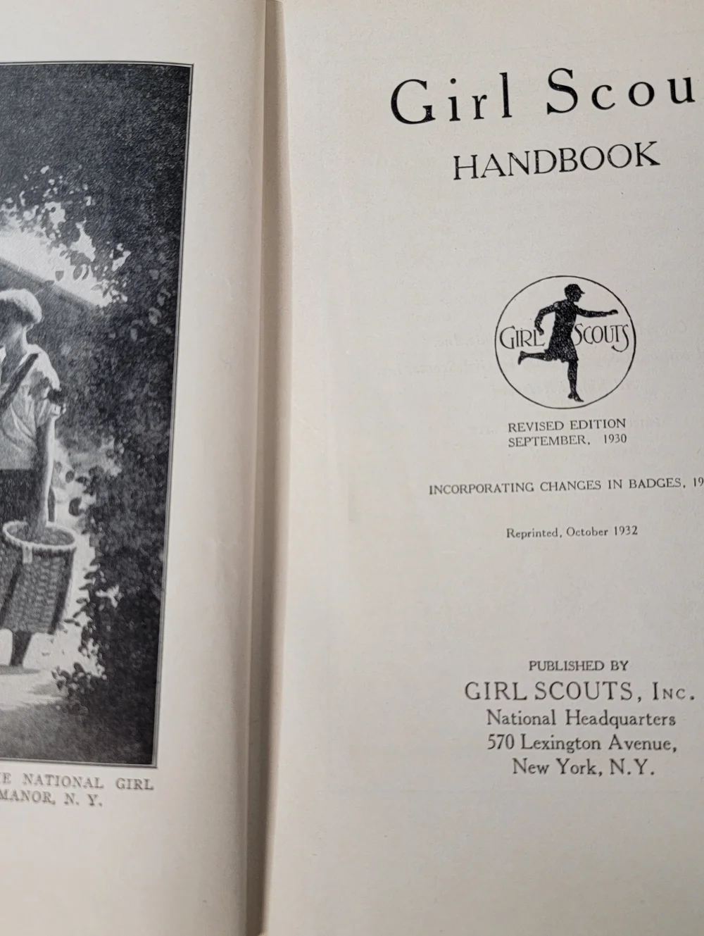 Vintage Girl Scout Hardback Handbook Copyright 1920 Revised Edition 1929 NYC